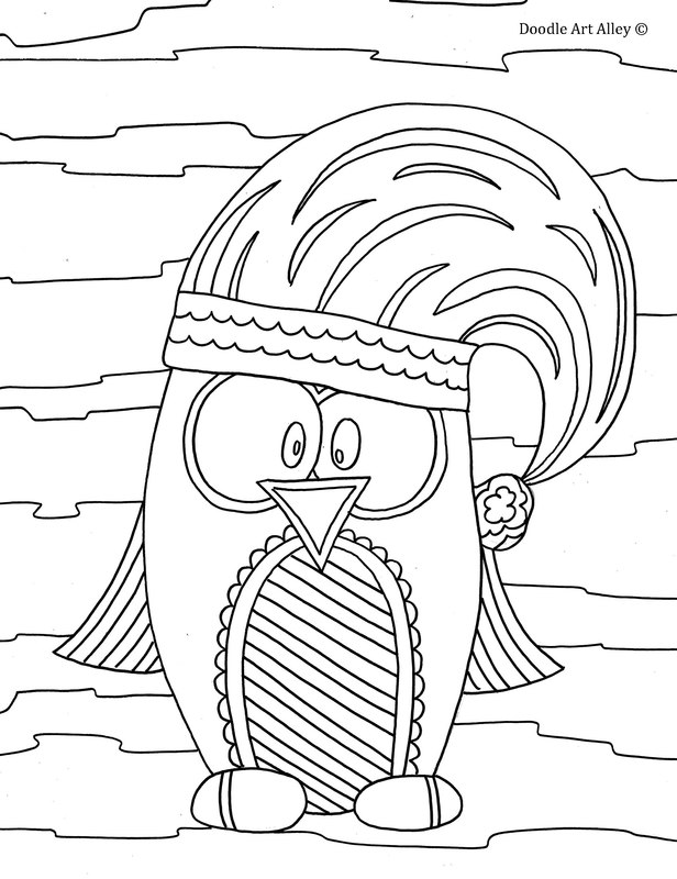 Winter Coloring pages Doodle Art Alley