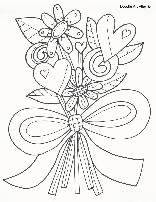 Mothers Day Coloring Pages - Doodle Art Alley