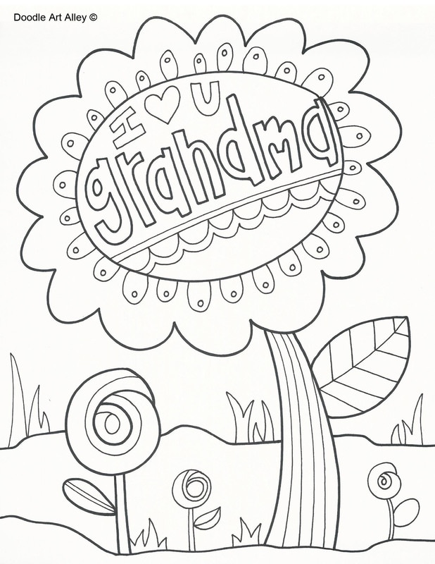 free grandma coloring pages - photo #34