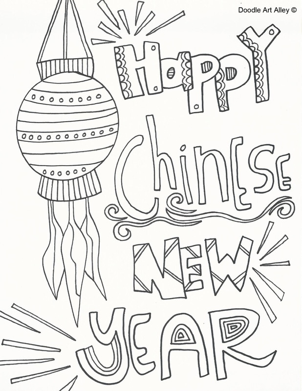 Chinese New Year Coloring Pages - Doodle Art Alley