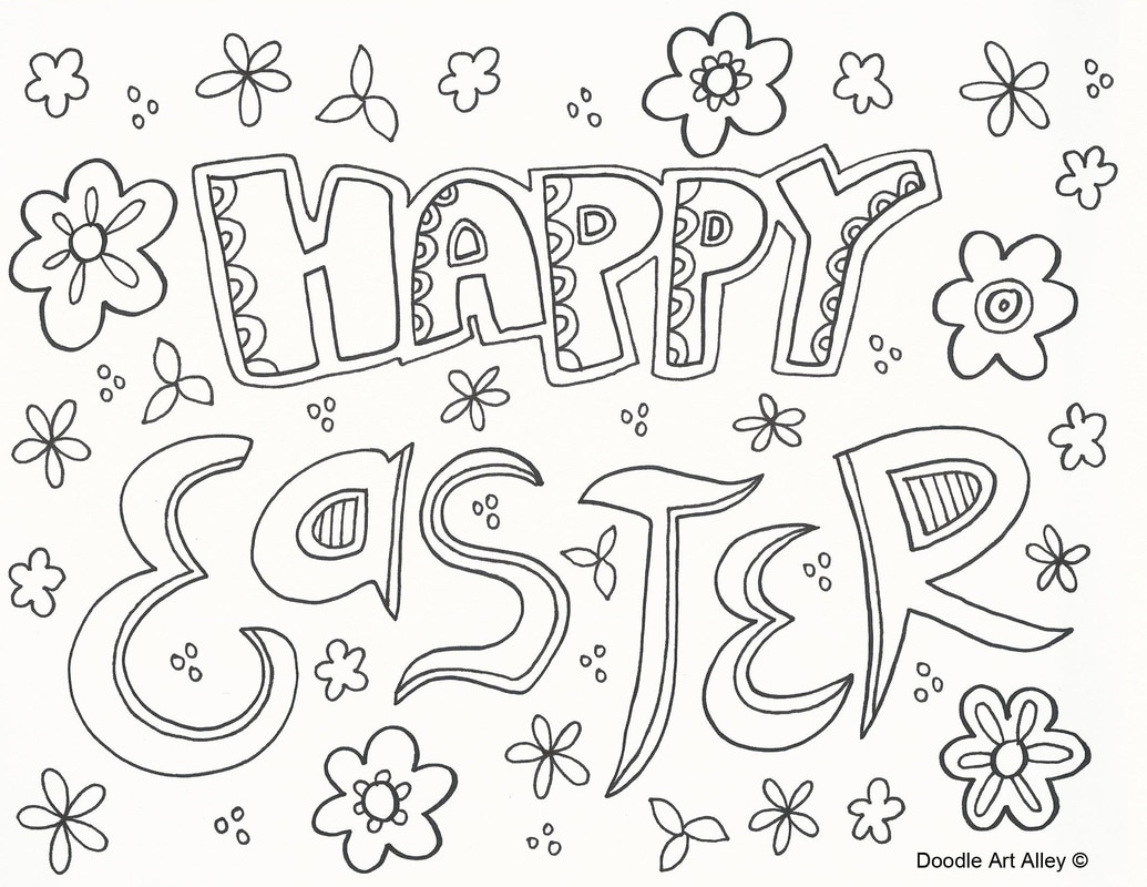 Easter Coloring Pages - Doodle Art Alley1035 x 800
