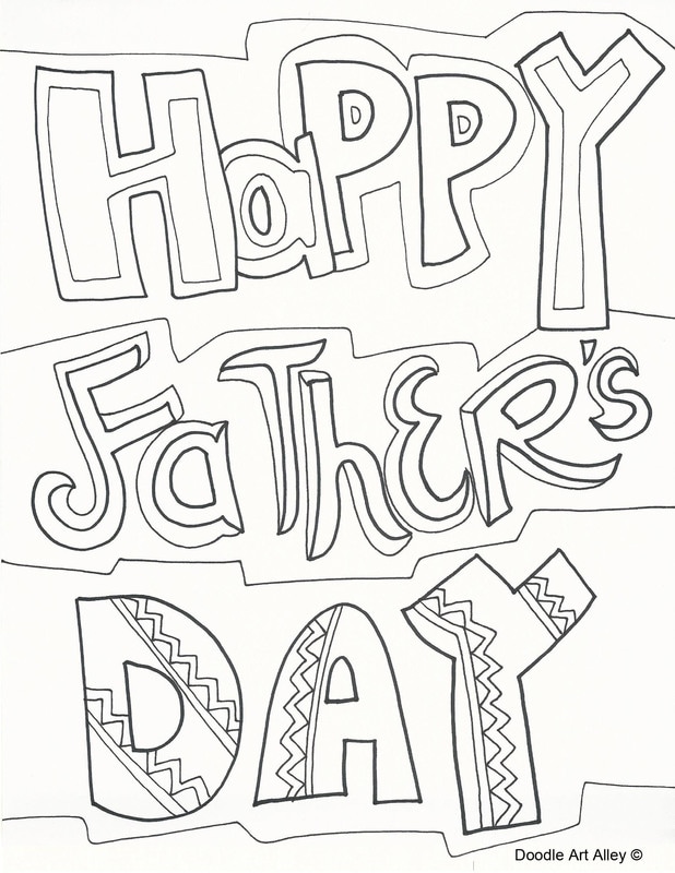 Fathers Day Coloring Pages Doodle Art Alley