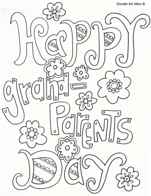 Grandparents Day Coloring Pages - Doodle Art Alley