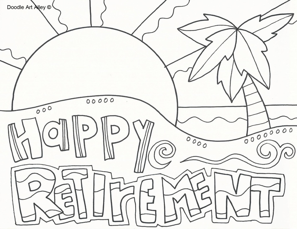 Retirement Coloring Pages Doodle Art Alley 15 Happy Retirement 