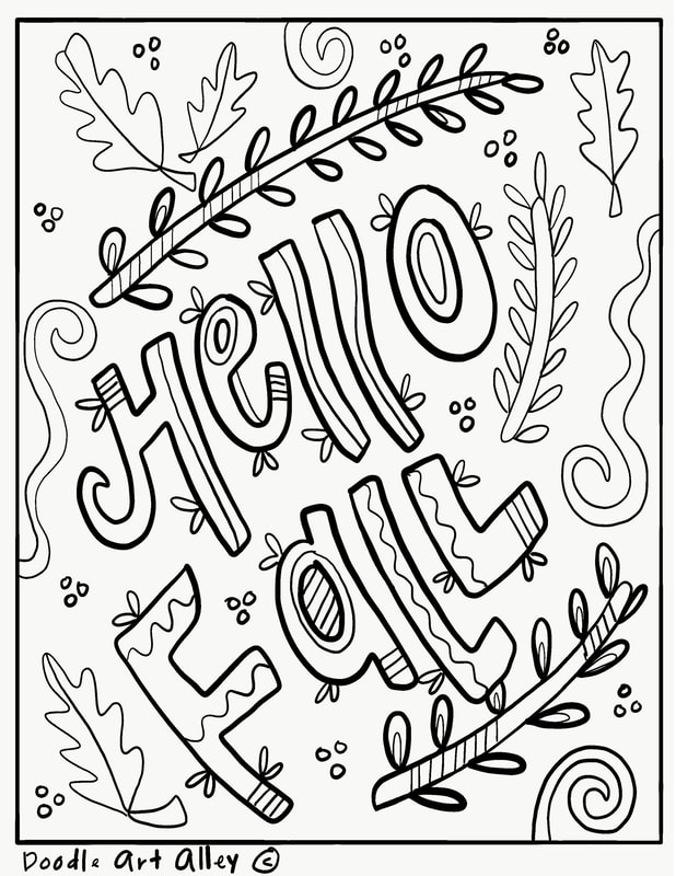 Fall Coloring Pages - Doodle Art Alley