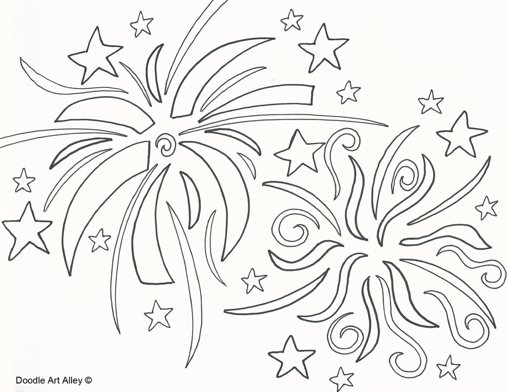 New Years Coloring Pages - Doodle Art Alley