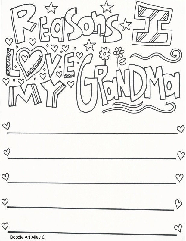 Grandparents Day Coloring Pages - Doodle Art Alley