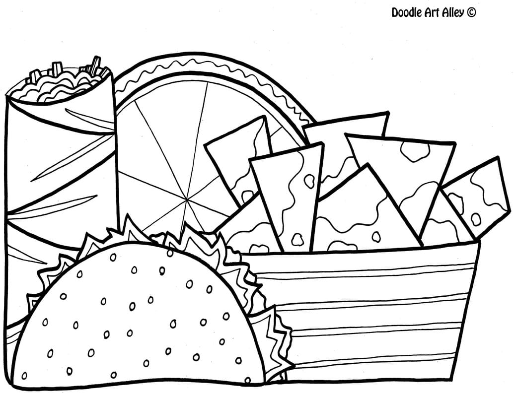 taco coloring pages for kids - photo #13