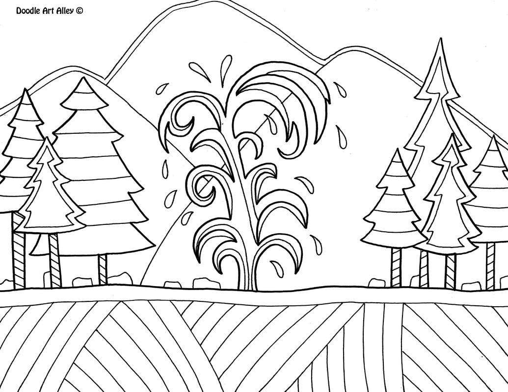 National Parks Coloring pages - Doodle Art Alley