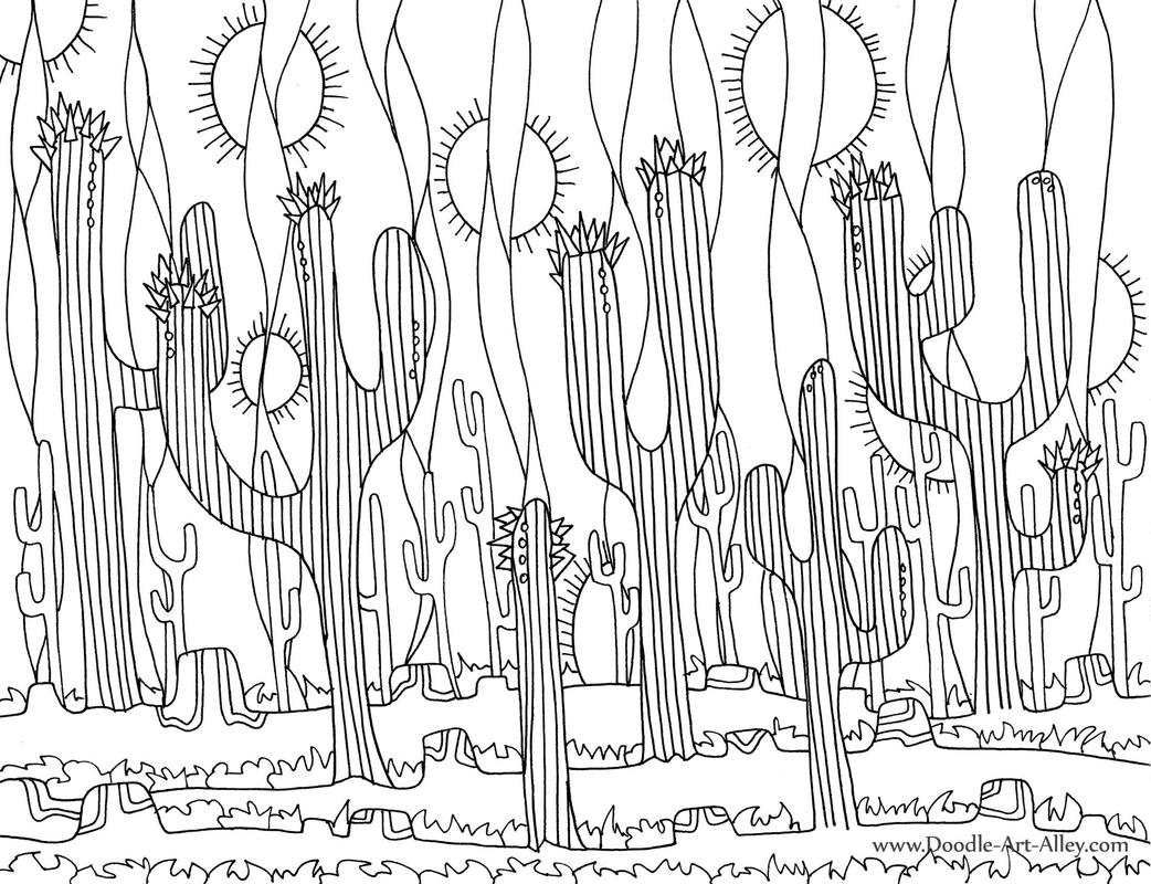 Nature Coloring pages   DOODLE ART ALLEY