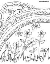Spring Coloring Pages Doodle Art Alley