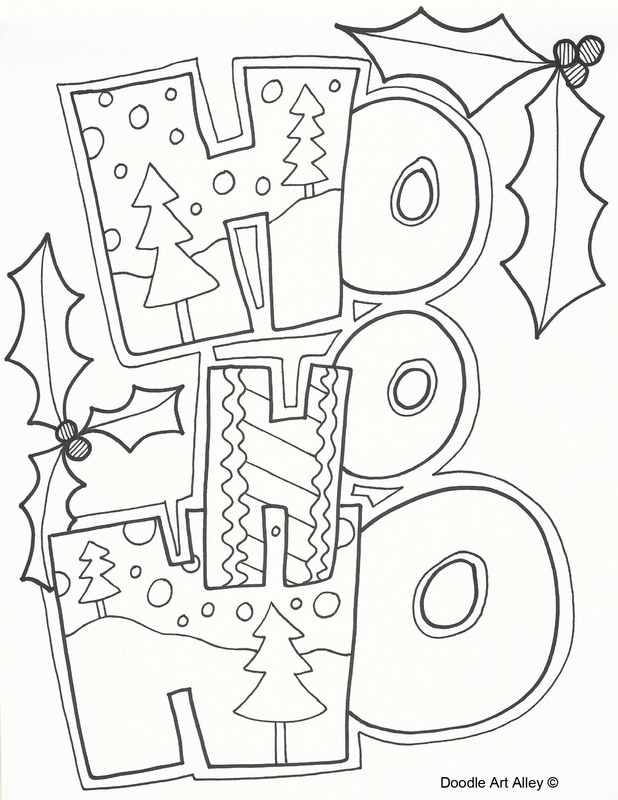 Christmas Coloring Pages DOODLE ART ALLEY