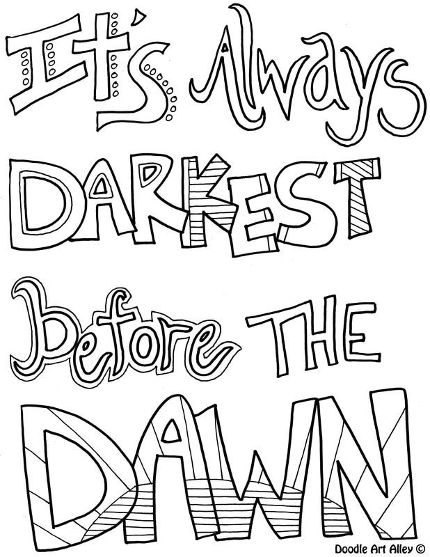 Inspirational Quote Coloring Pages - DOODLE ART ALLEY