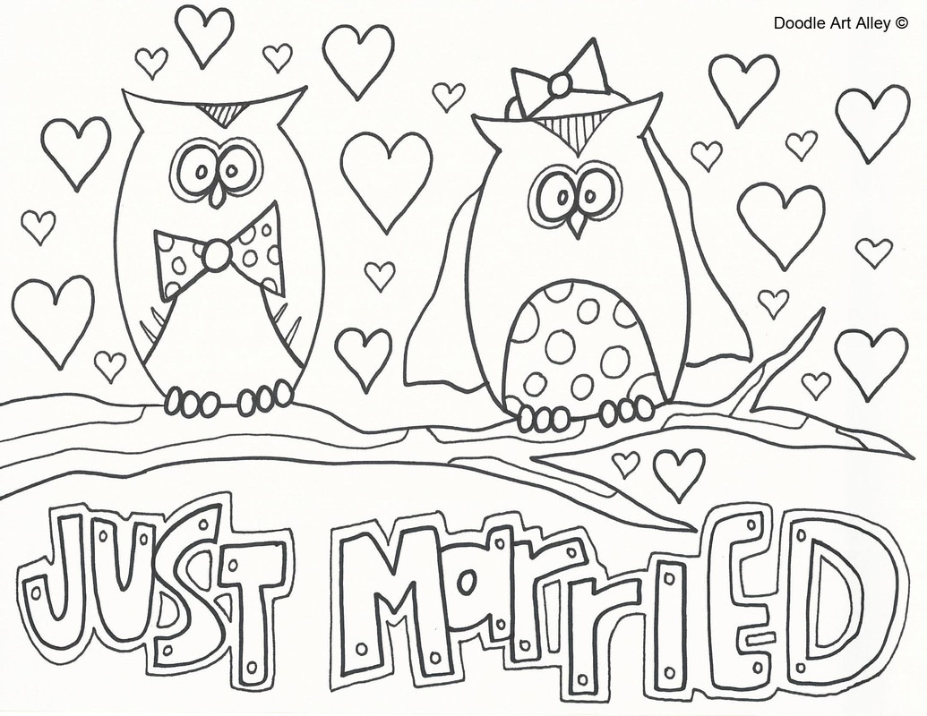 Wedding Coloring Pages   DOODLE ART ALLEY
