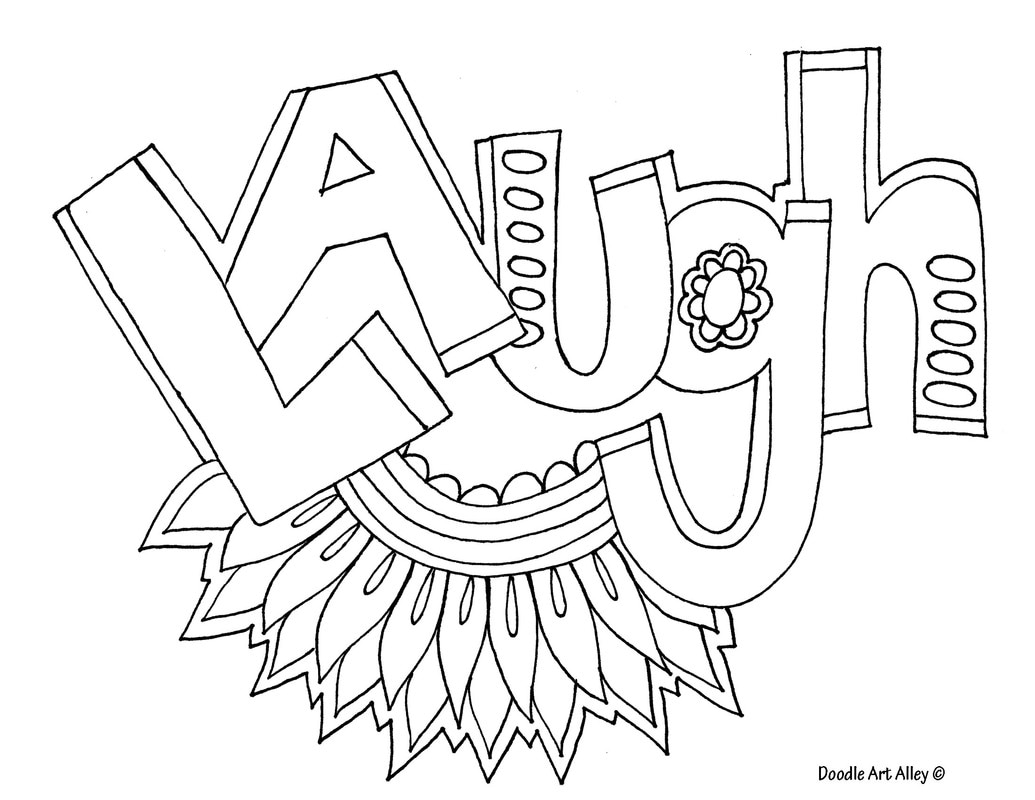 Word Coloring pages   DOODLE ART ALLEY
