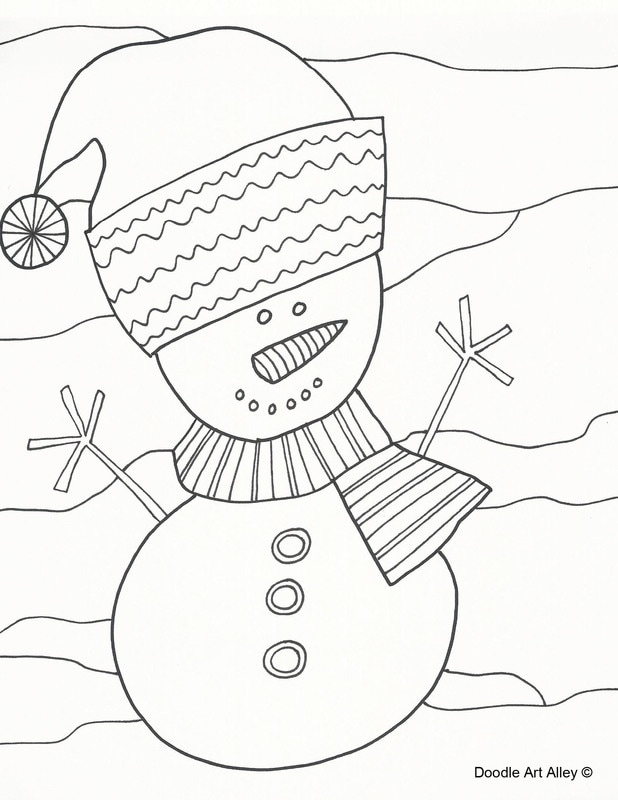 Winter Coloring pages DOODLE ART ALLEY