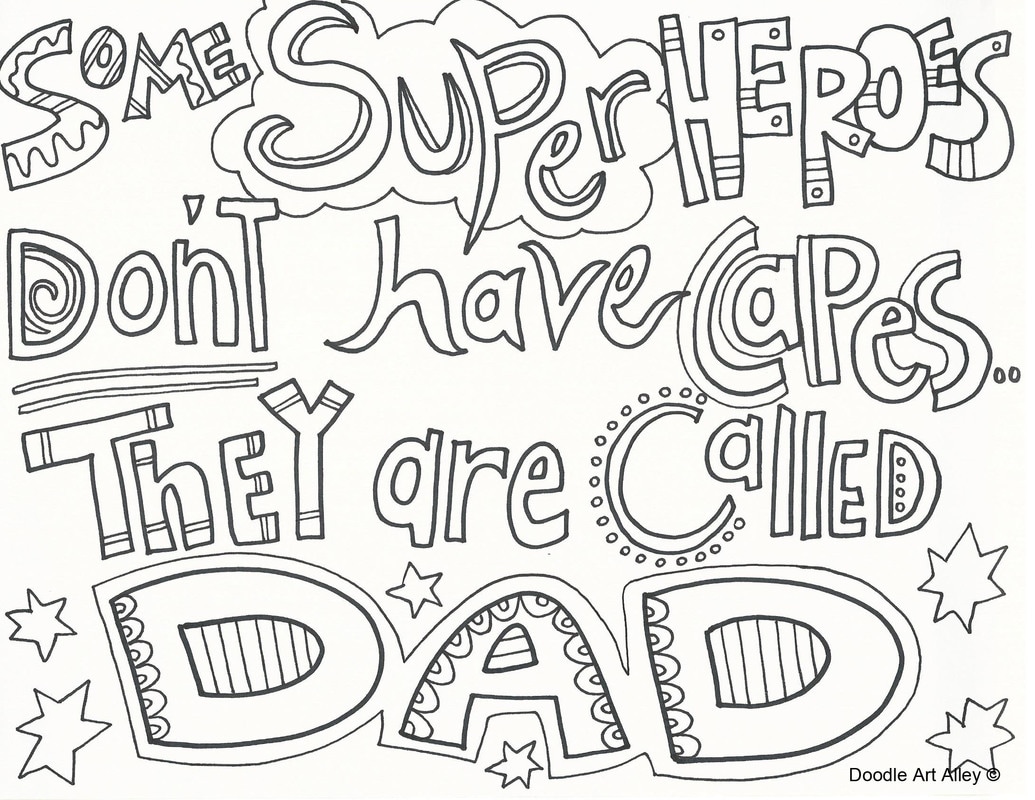 Fathers Day Coloring Pages DOODLE ART ALLEY