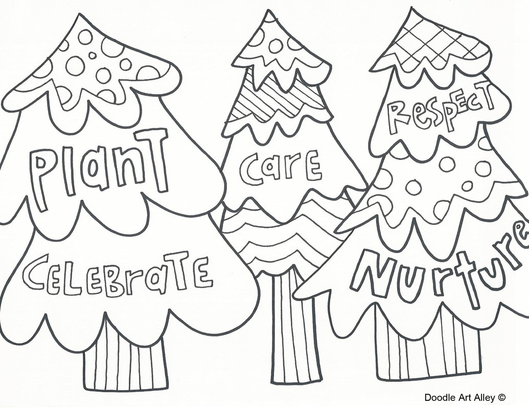 Arbor Day Coloring Pages   DOODLE ART ALLEY