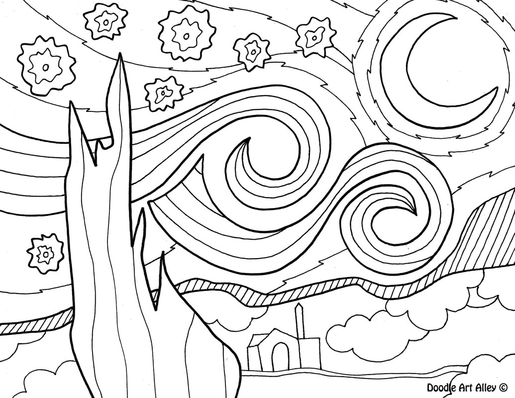 artist coloring pages  doodle art alley