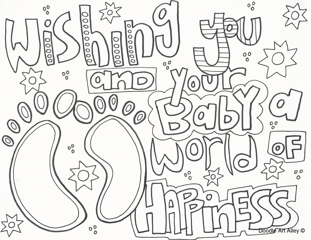 Baby Coloring Pages Doodle Art Alley